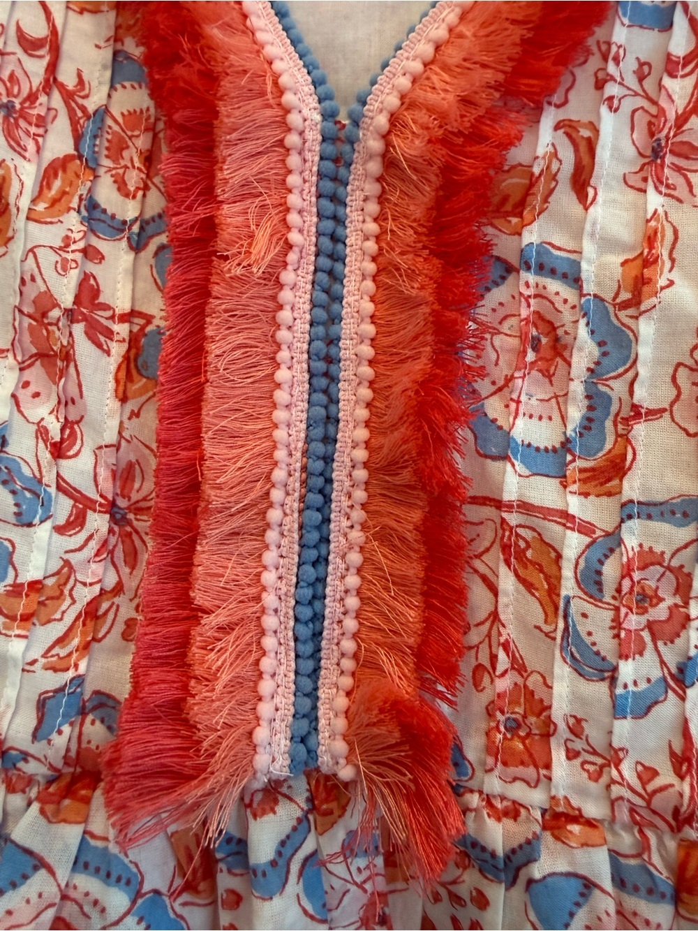 Vineyard Vines Pink & Blue floral Cotton dress with side zip - Picture 2 of 6